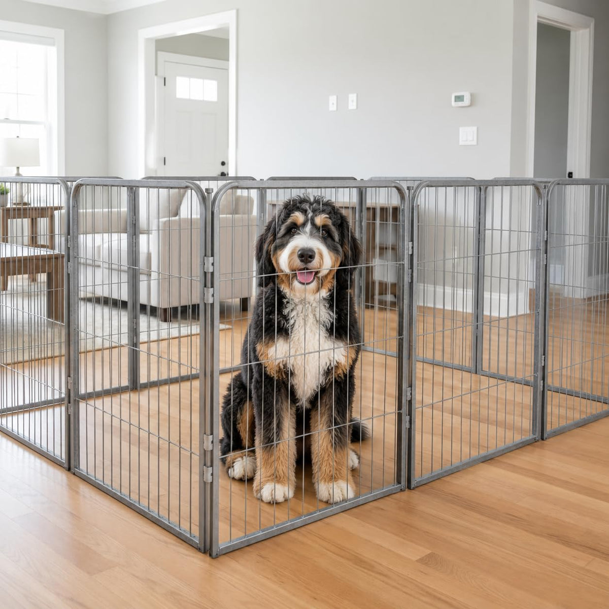24 inch 16 Panels Heavy Duty Metal Portable Pet Playpen with Gate M792