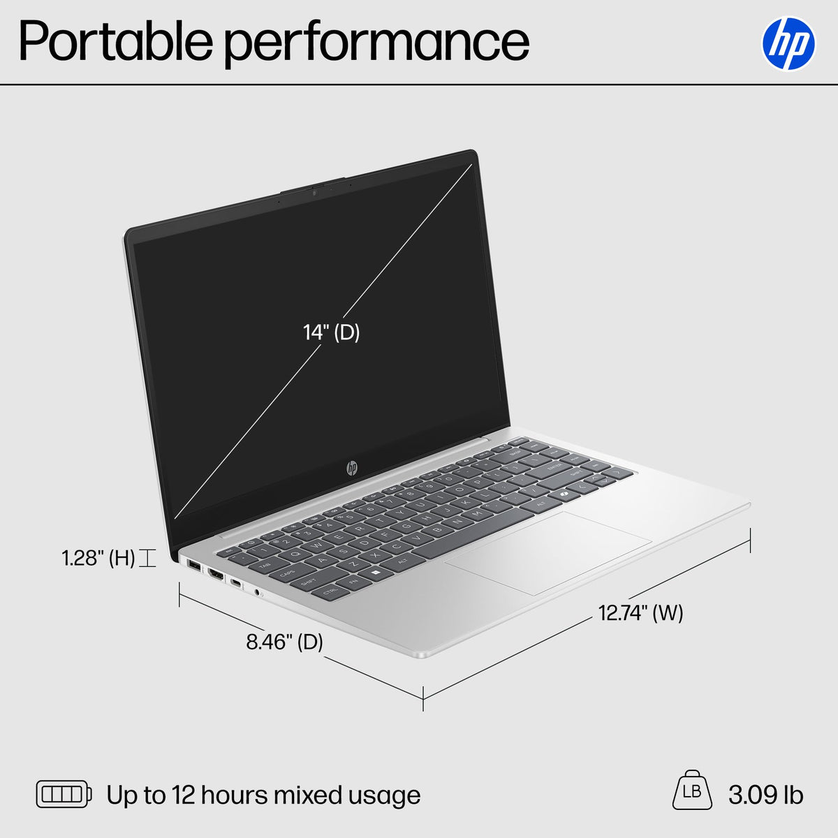 14 inch HD Touchscreen Laptop, AMD Ryzen 5, 8 GB RAM, 512 GB SSD, Windows 11 Home U569