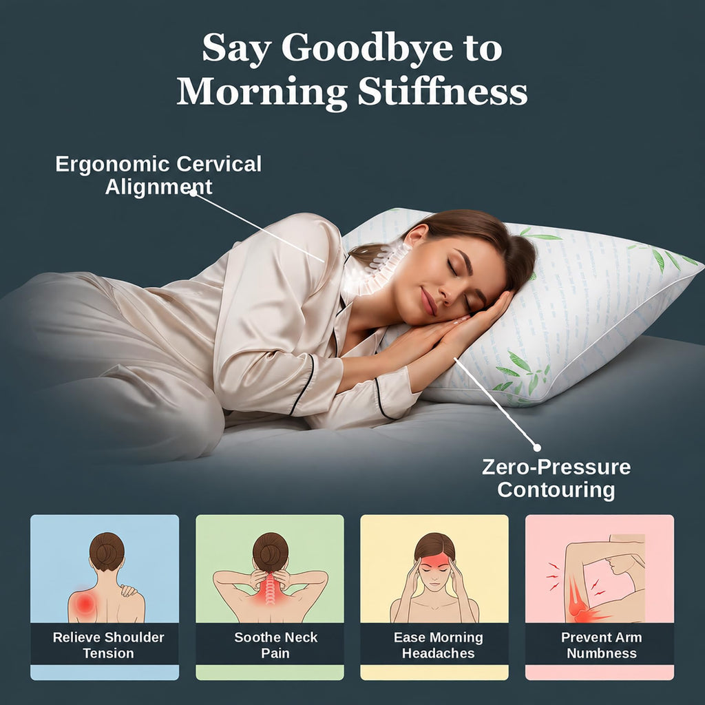 King Size Set of 2 Cooling Hybrid Bed Pillows O829