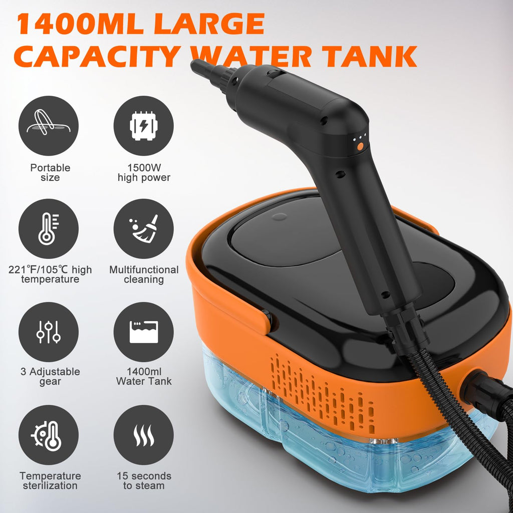 Portable Handheld Steam Cleaner with 16 Accessories Z74515