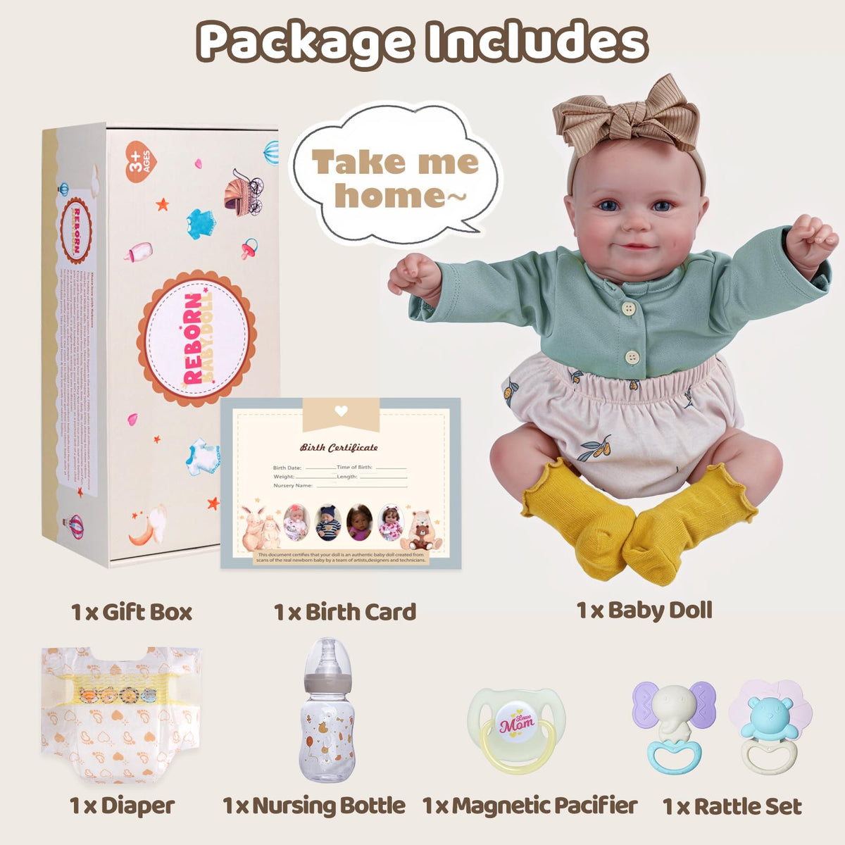 20 Inch Soft Vinyl Baby Doll N2214