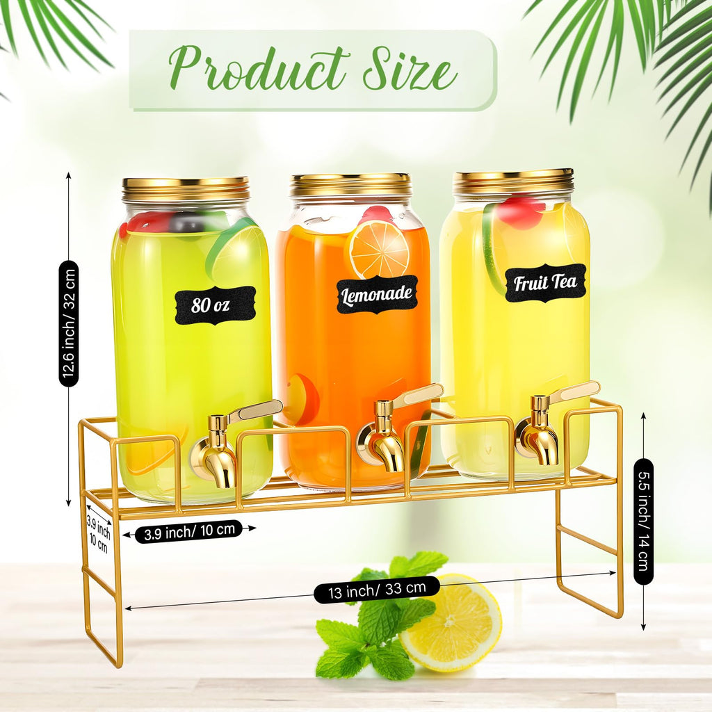 80 oz Glass Beverage Dispenser with Stand V51456