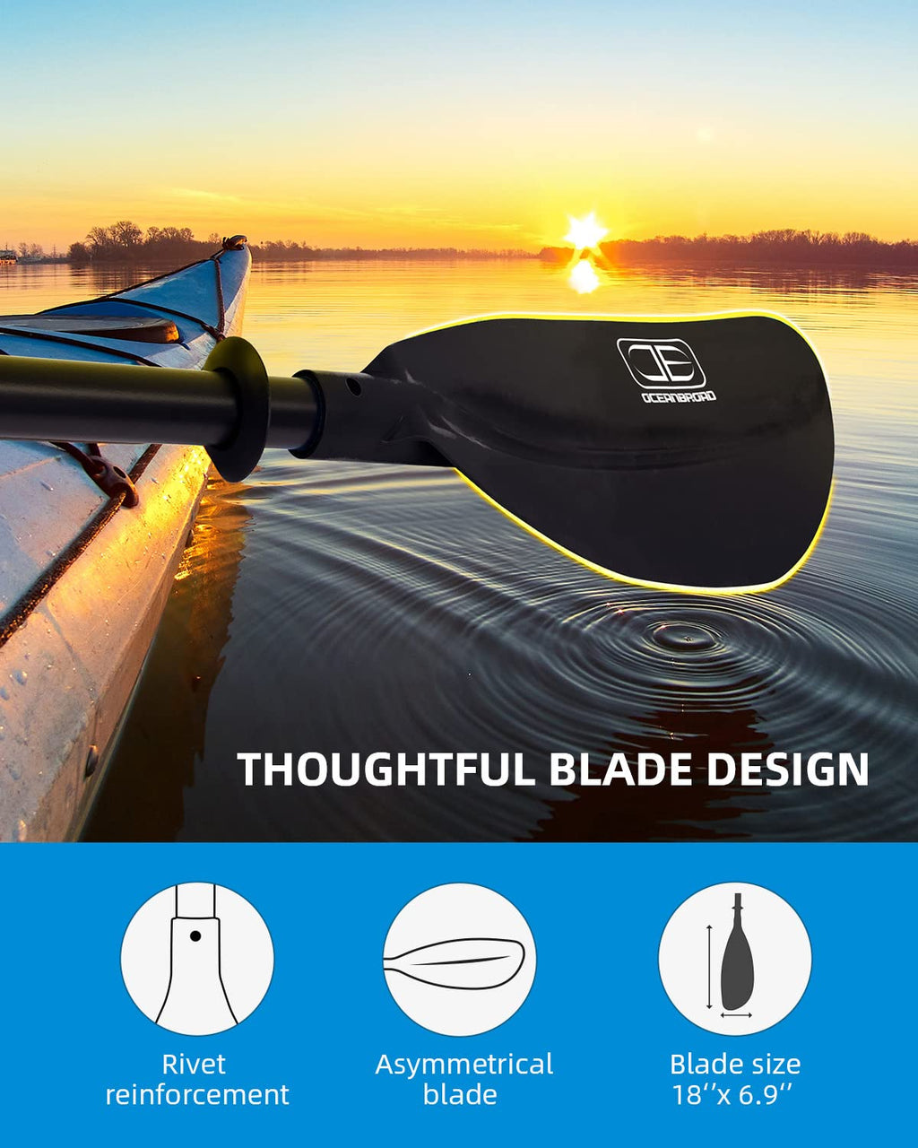 Adjustable Kayak Paddle with Paddle Leash V604