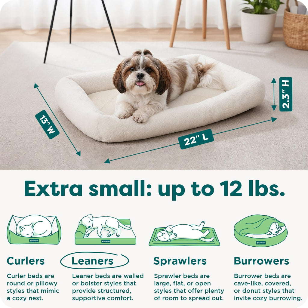 Extra Small Sherpa Fleece Dog Bed S2109