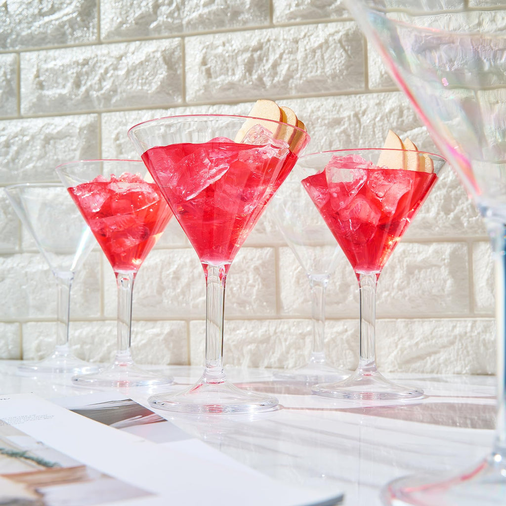 Clear Shatterproof 10oz Martini Glasses Set of 6 C41243