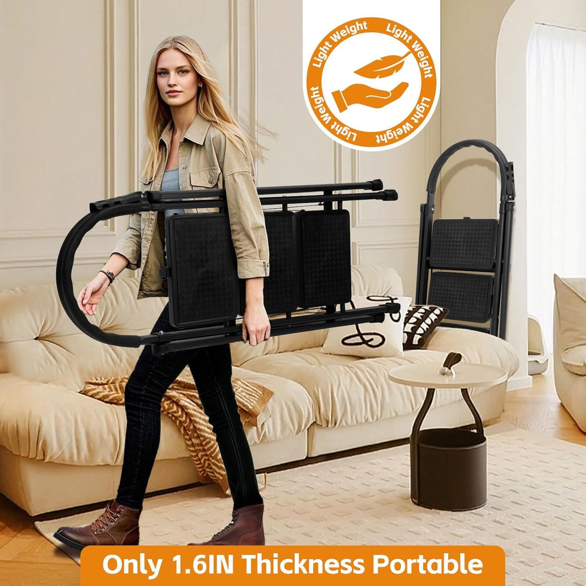 Lightweight Folding 3 Step Ladder N702499