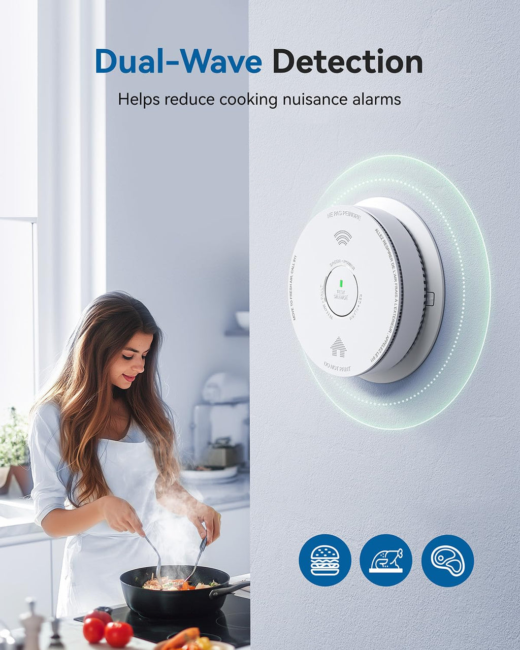 Smoke and Carbon Monoxide Detector Combo 10 Year Battery V43758