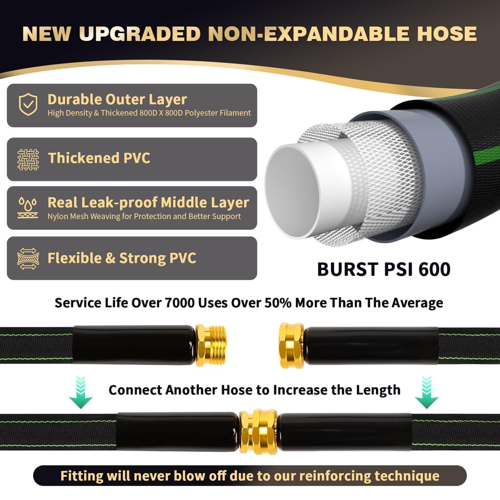 100 ft Heavy Duty No Kink Garden Hose D586482