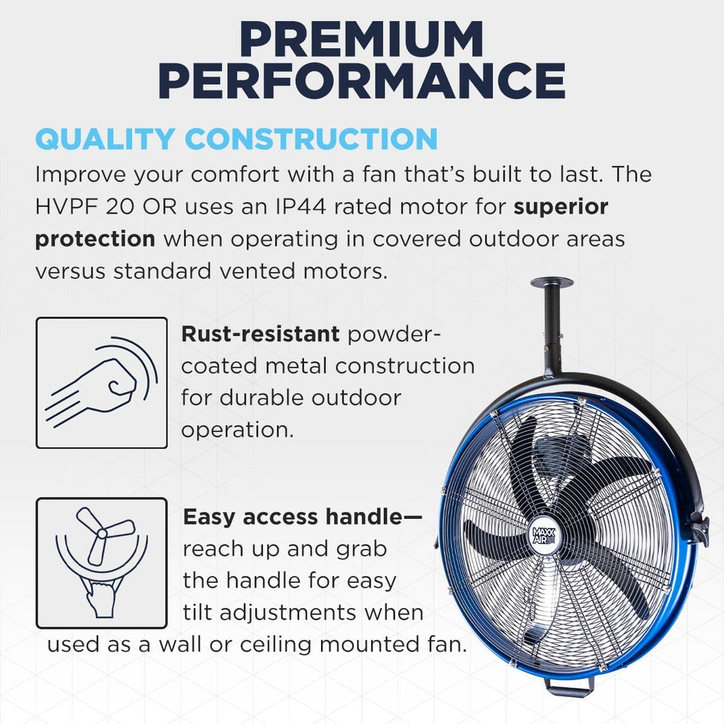 20" 3-In-1 Metal Pedestal Wall Floor Fan K52971