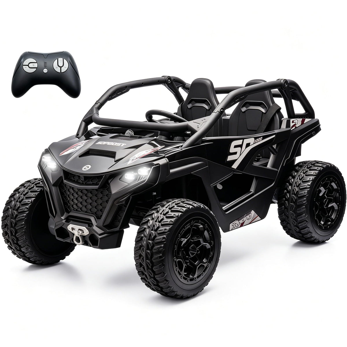 Black 2-Seater 4WD Ride On Car I465