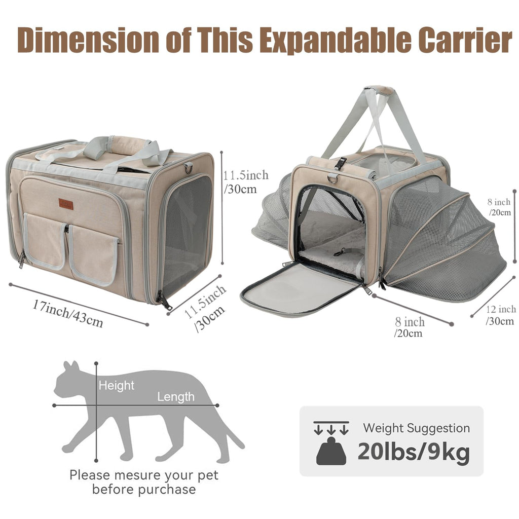 Expandable Airline Approved Cat Carrier Bag S839821
