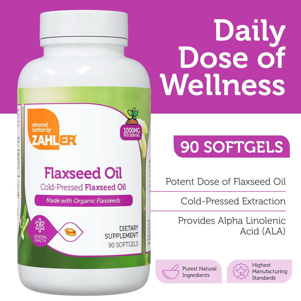 Organic Flaxseed Oil 1000mg Softgels 90 Count C868866