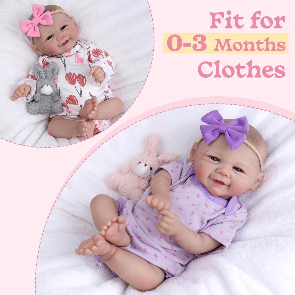 Realistic Reborn Baby Dolls with Flexible Limbs H639