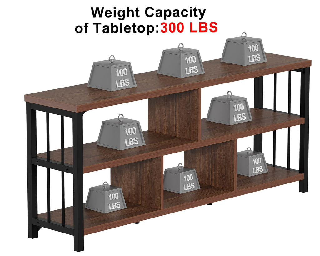 63” Long Low Open Wood Bookshelf X620920