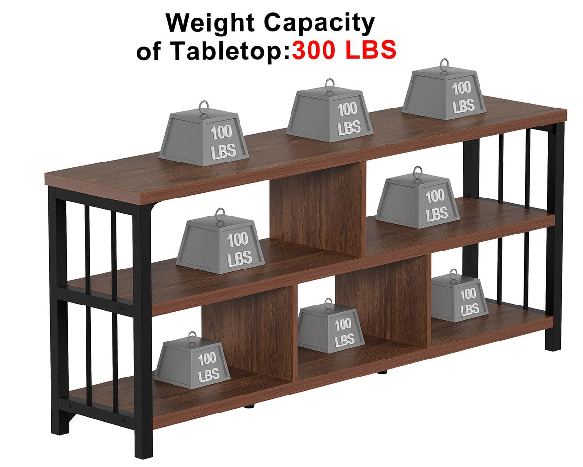 63” Long Low Open Wood Bookshelf X620920