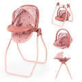 Pink Convertible Doll Highchair Swing Bed Car Seat F751538