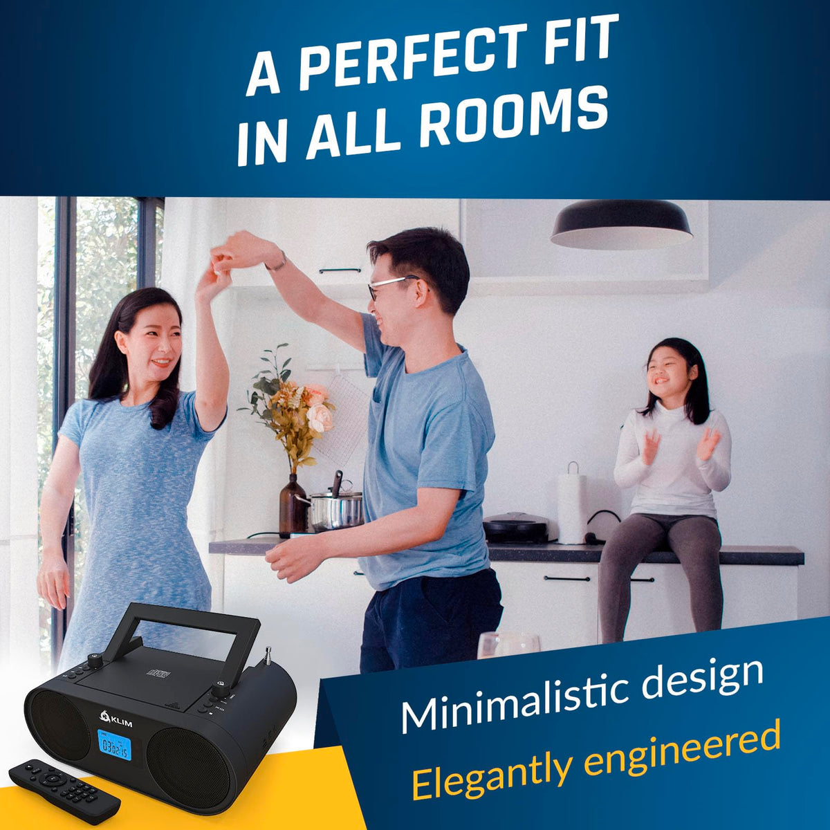 Portable CD Player Boombox with AM FM Radio and Bluetooth Z368