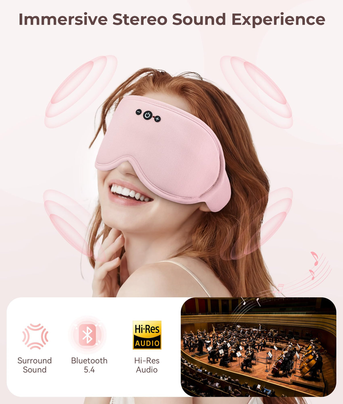 Bluetooth Sleep Mask Headphones T9665