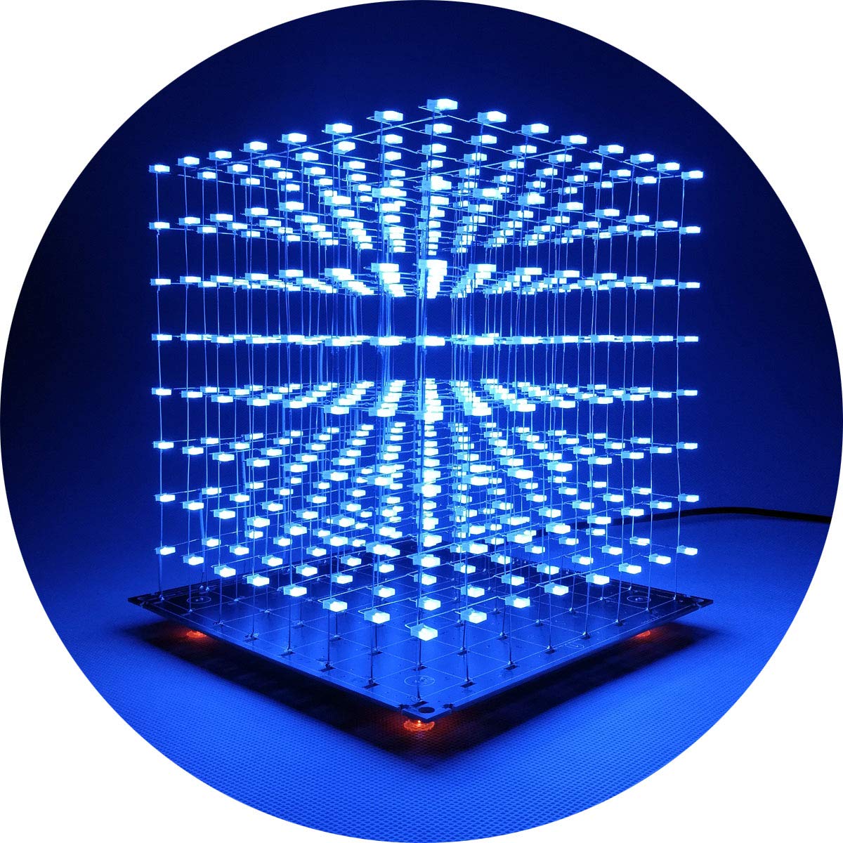 3D Led Cube DIY Electronics Kit 8x8x8 Led Cube DIY Soldering Project Kit U745050