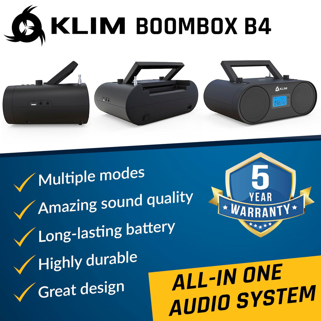 Portable CD Player Boombox with AM FM Radio and Bluetooth Z368