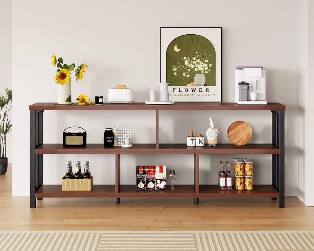 63” Long Low Open Wood Bookshelf X620920