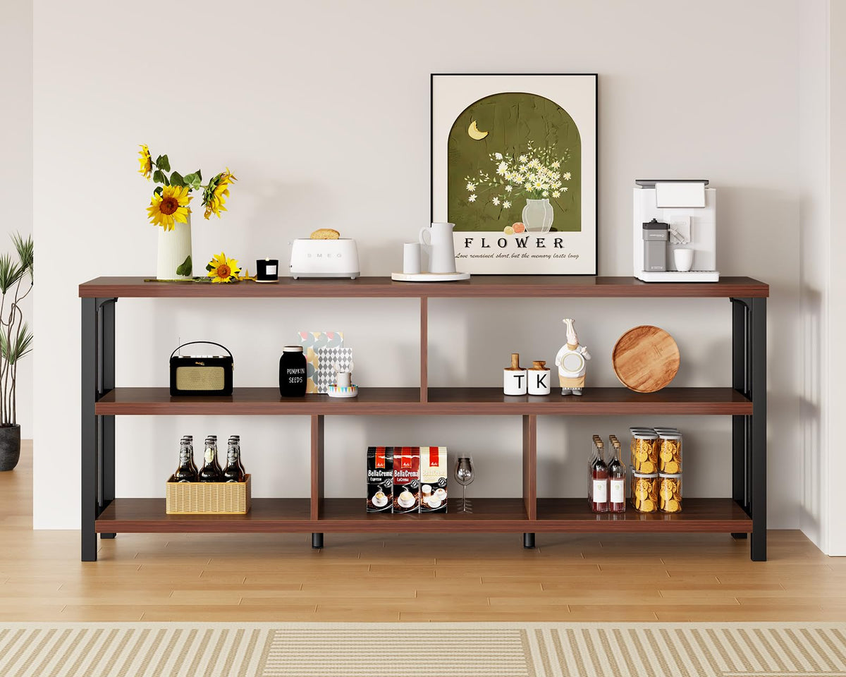 63” Long Low Open Wood Bookshelf X620920