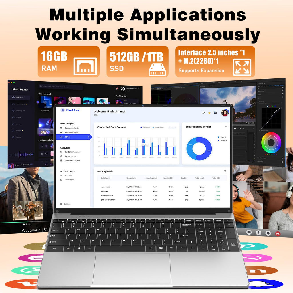 15.6" Laptop Computer Core I5 16GB RAM 512GB SSD U24106