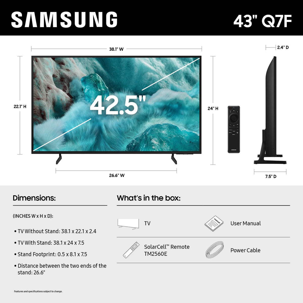 43 Inch QLED 4K Smart TV C619483