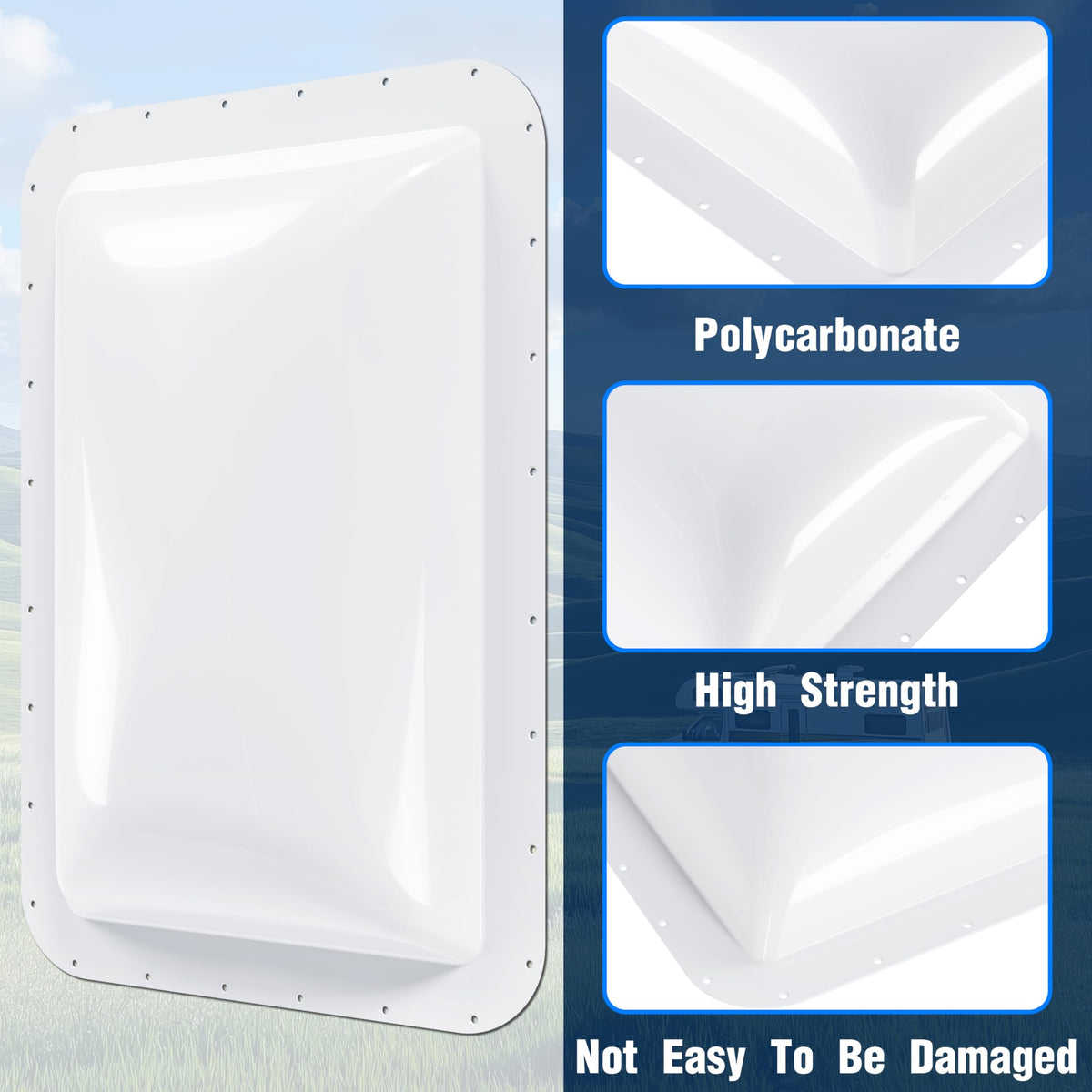 17-7/8" x 25-3/4" RV Skylight Replacement Cover J3860