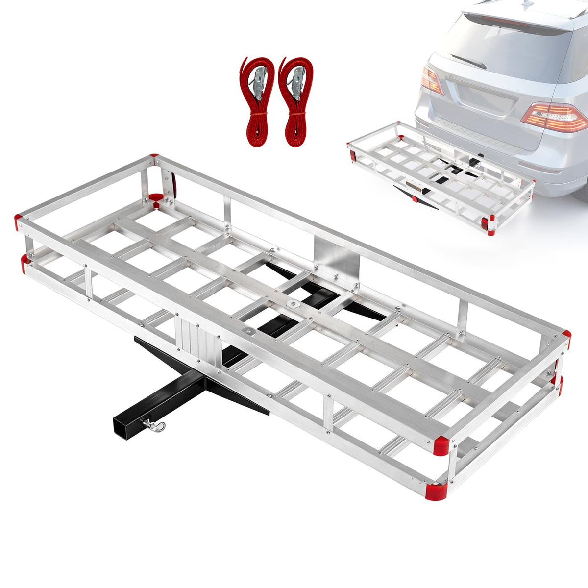 Aluminum Hitch Mount Cargo Carrier with 500LBS Capacity E276242