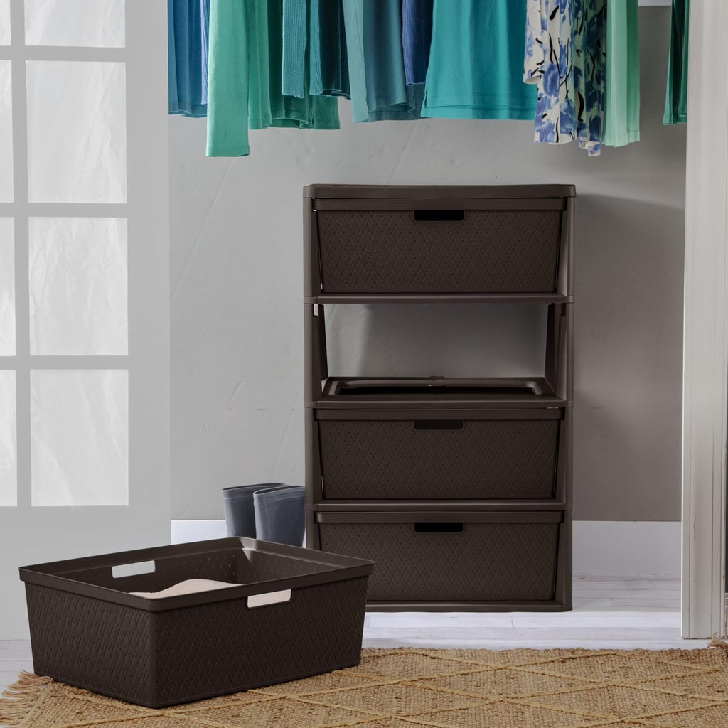3 Drawer Storage Organizer Tower with Carry Handles P90124