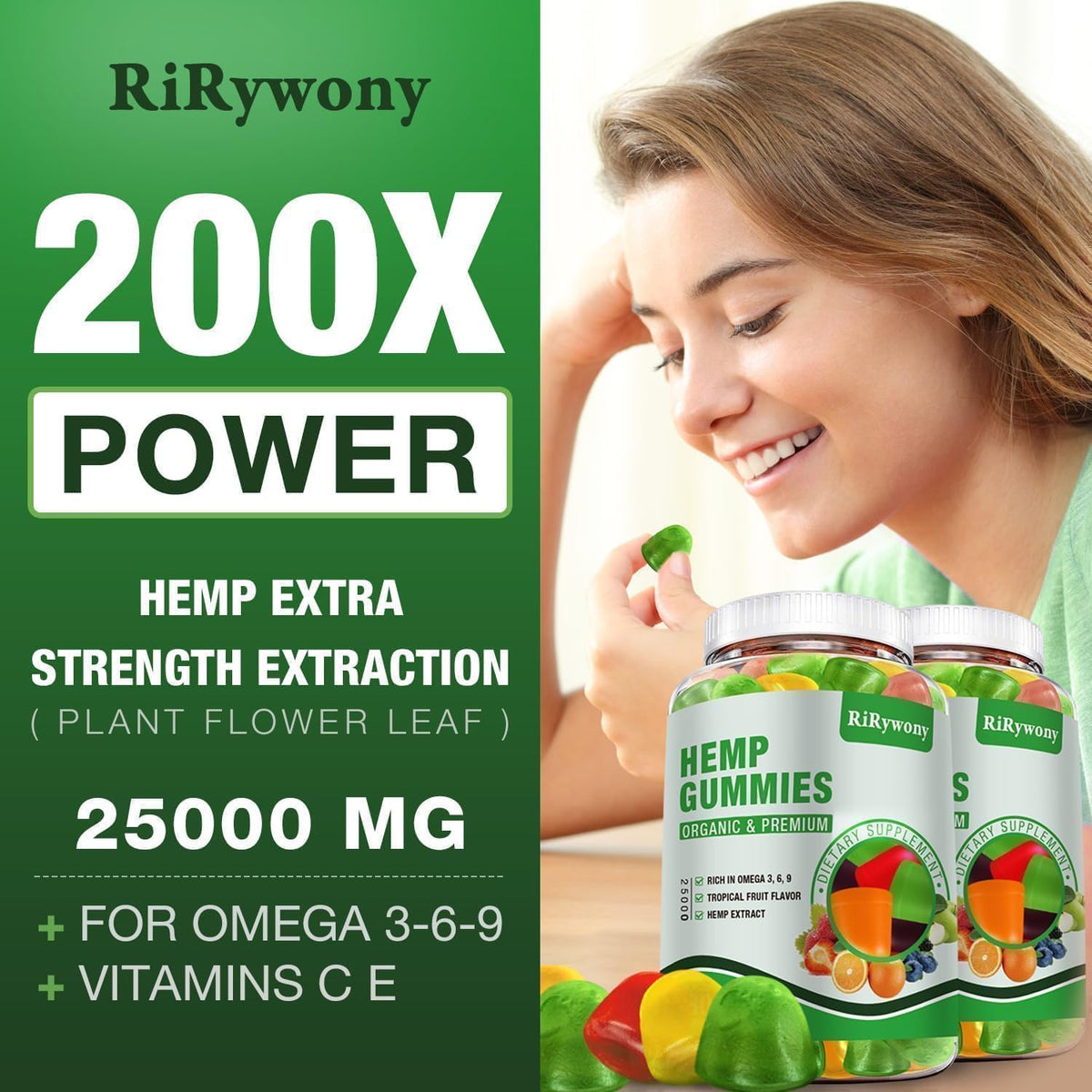 Hemp Gummies 3 Packs 240 Counts F70077