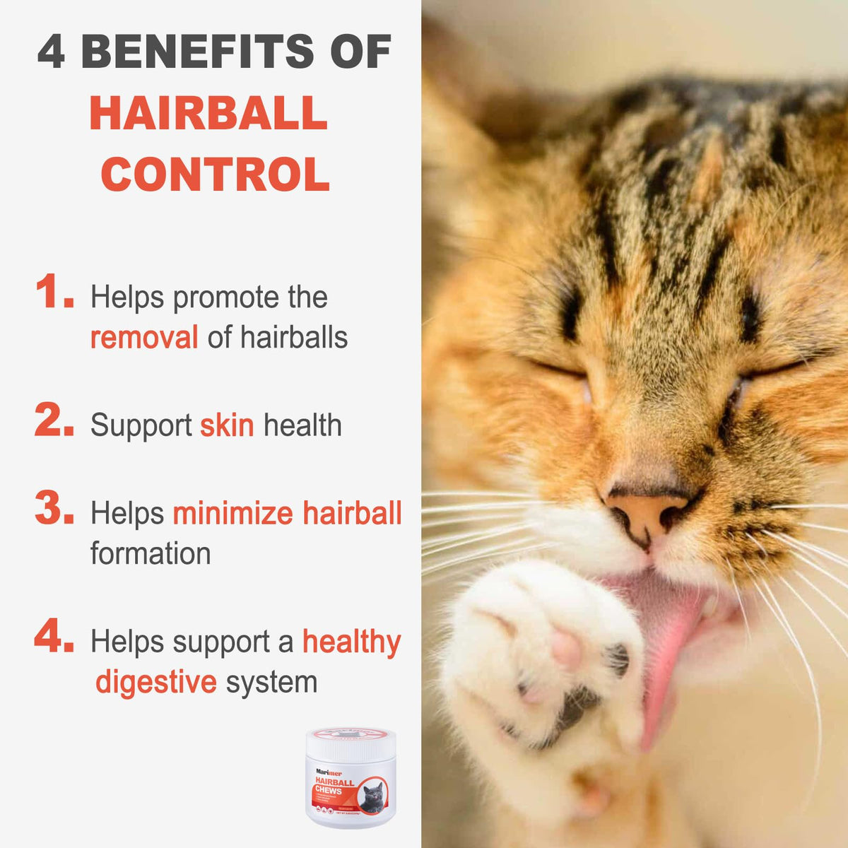 Hairball Control Soft Chews for Cats, Chicken Flavor, 100 Count K3507