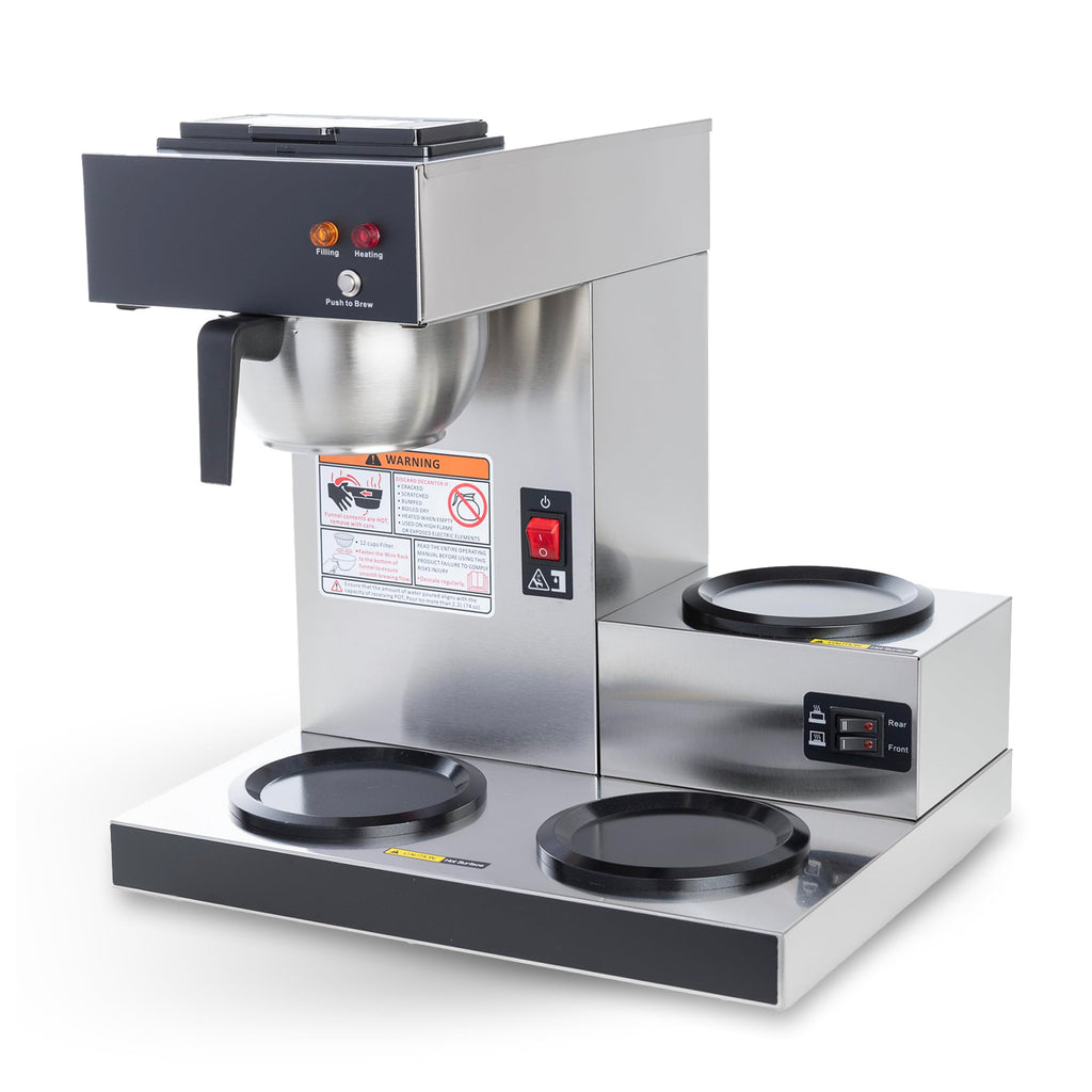 12-Cup Pour Over Coffee Maker with 3 Warmers U695549