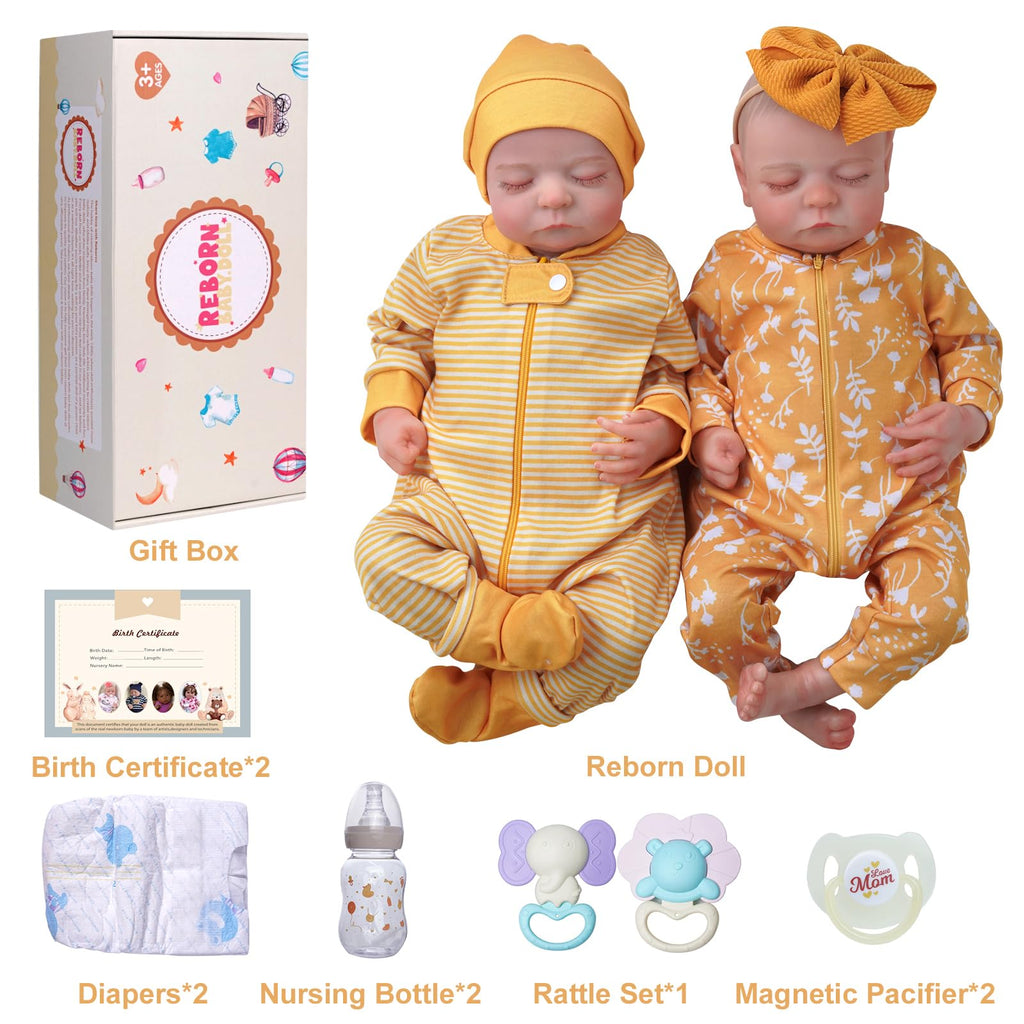 20 Inch Reborn Baby Dolls Twins P7523