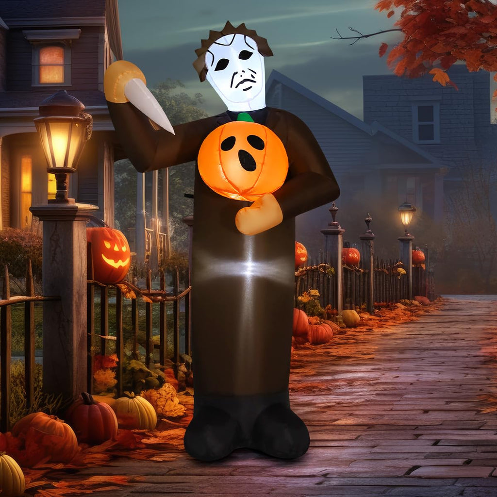 6FT Inflatable Scary Pumpkin with Built-in LEDs C6736