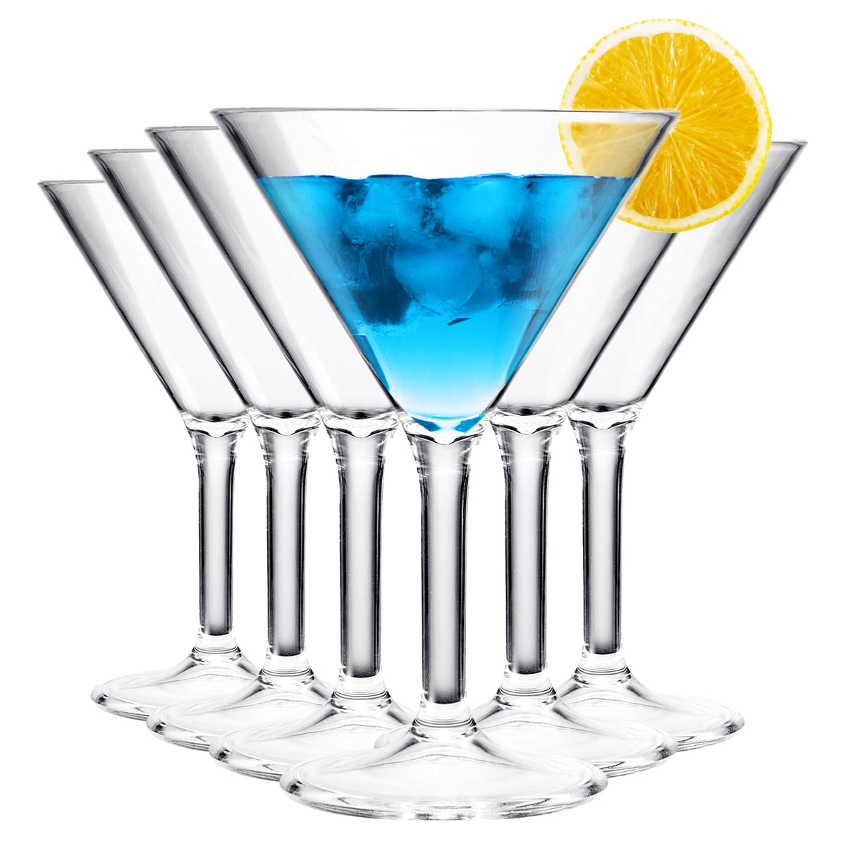 Clear Shatterproof 10oz Martini Glasses Set of 6 C41243