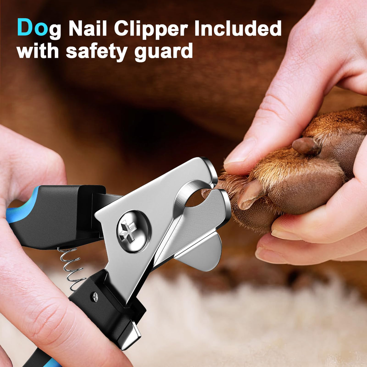 Dog Nail Grinder and Clippers Kit with 2 LED Lights I682