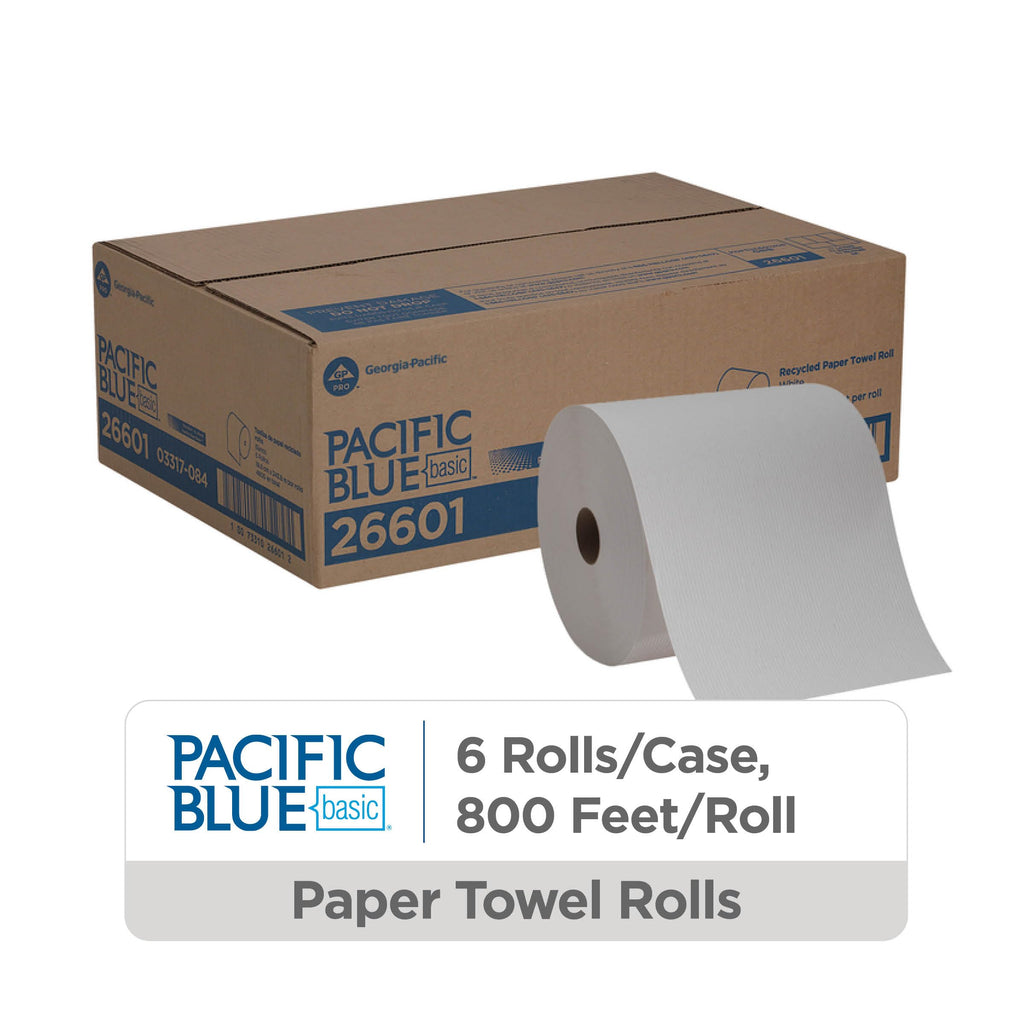 White Recycled Paper Towel Rolls X72252