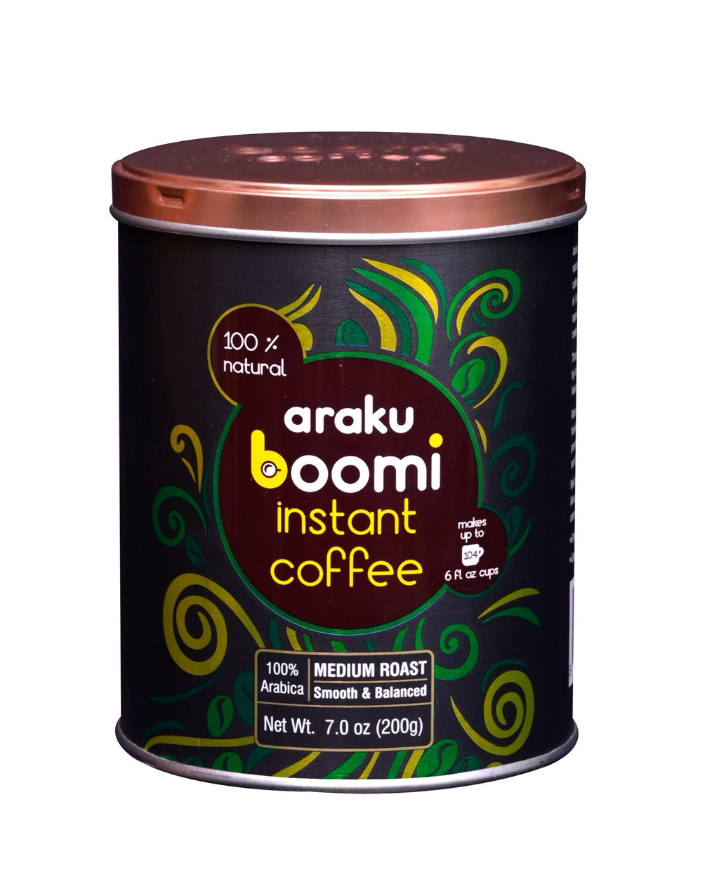 Single Origin Instant Coffee Powder Medium Roast 100% Arabica 7oz Tin E232