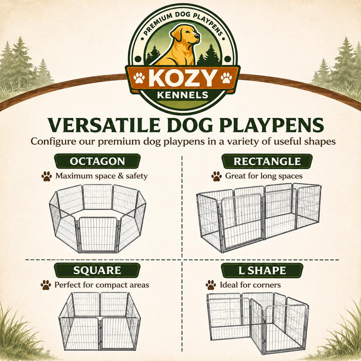 24 inch 16 Panels Heavy Duty Metal Portable Pet Playpen with Gate M792
