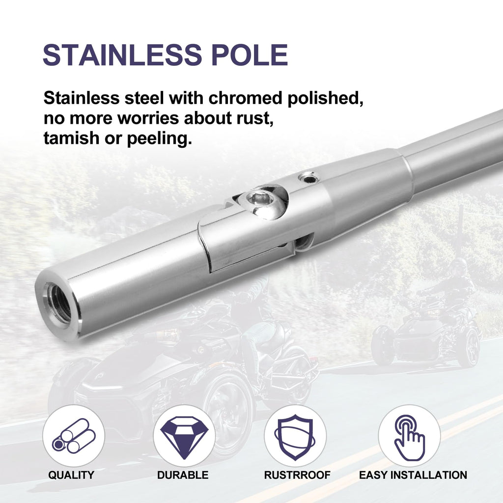 2 Pack Stainless Steel Flag Pole Mount Kit with 6pcs Flags M154619