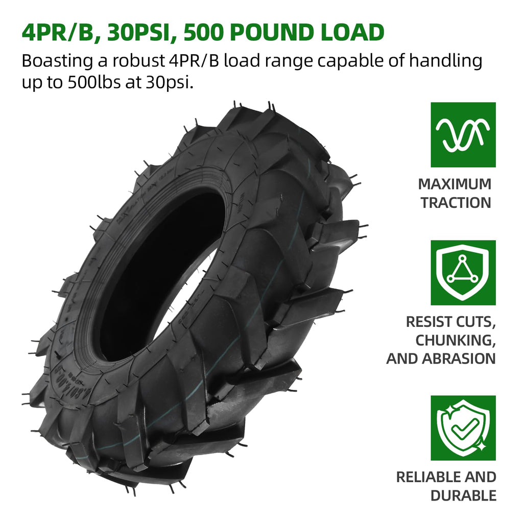 4.80/4.00-8 Tubeless Tires 2-Pack B447