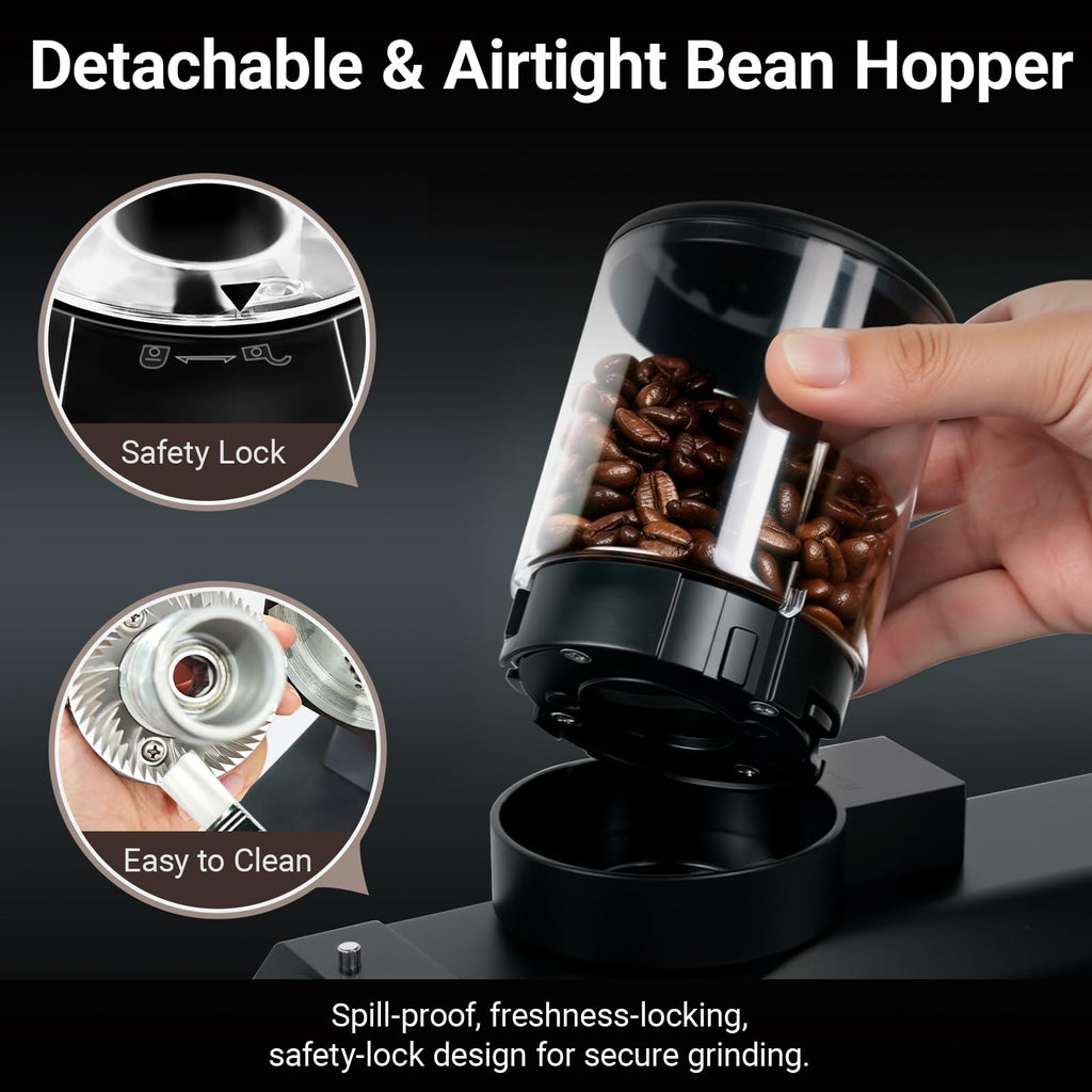64mm Flat Burr Coffee Grinder with 35 Grind Settings V60415