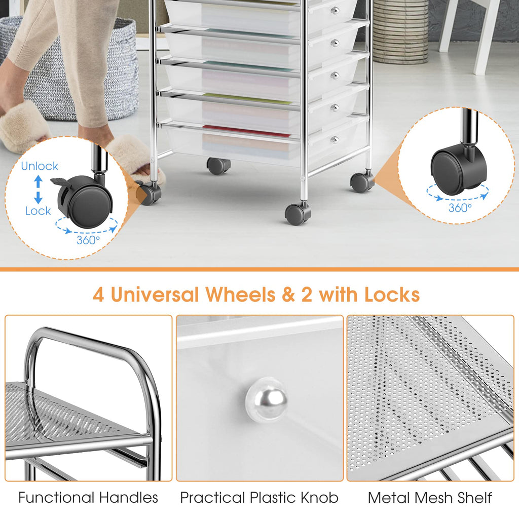 10 Drawers Rolling Storage Cart V185923