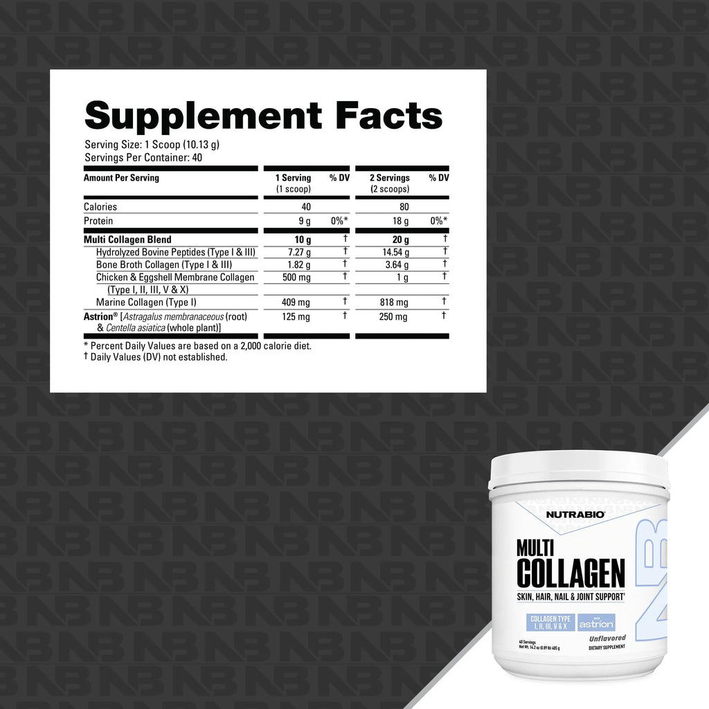 Hydrolyzed Grass-Fed Unflavored Collagen Powder 40 Servings E600