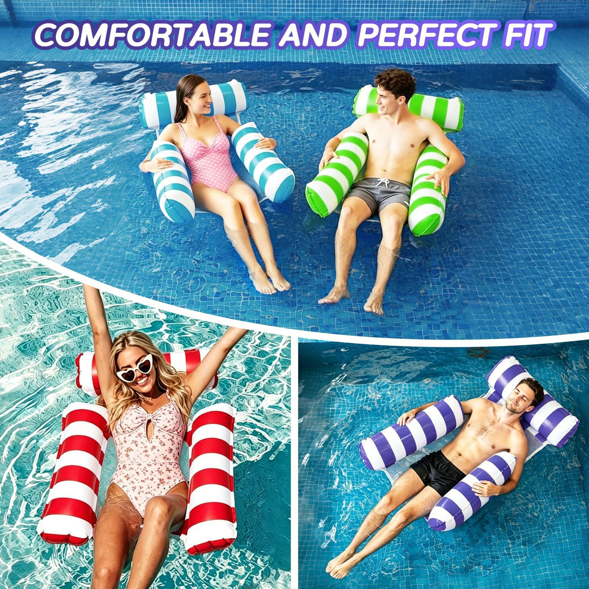 4 Pack Inflatable Pool Floats U249742
