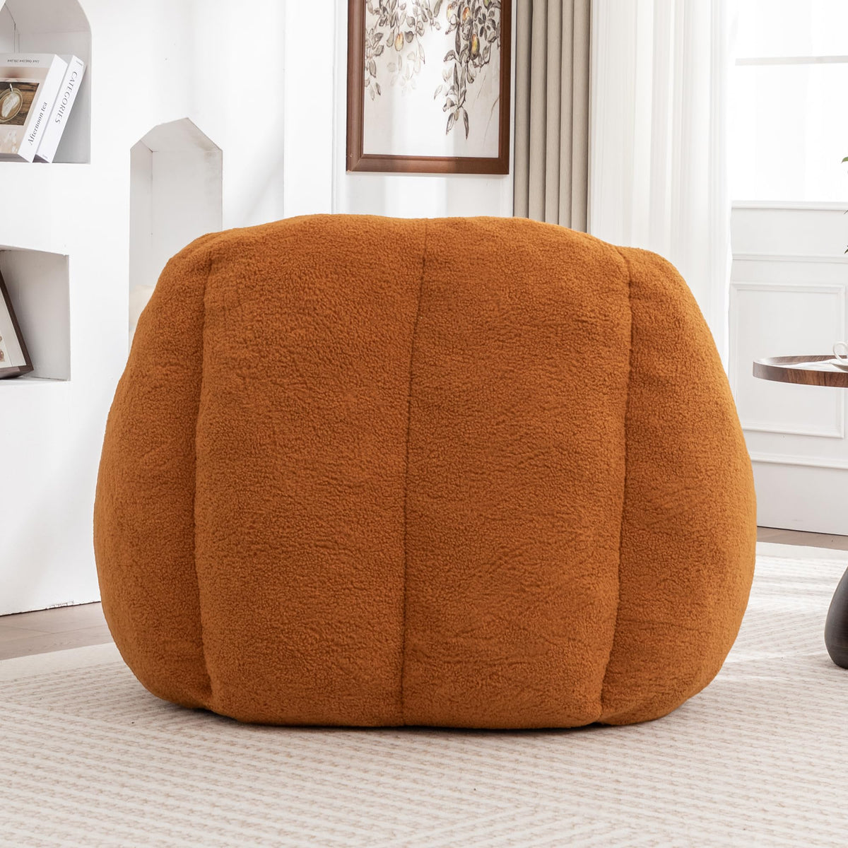 Yellow Tufted Memory Foam Bean Bag Chair U597