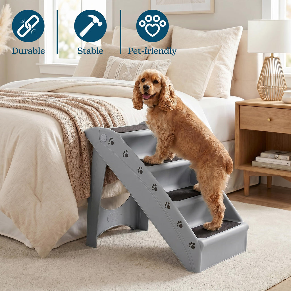 Lightweight Durable Plastic Dog Stairs C591872