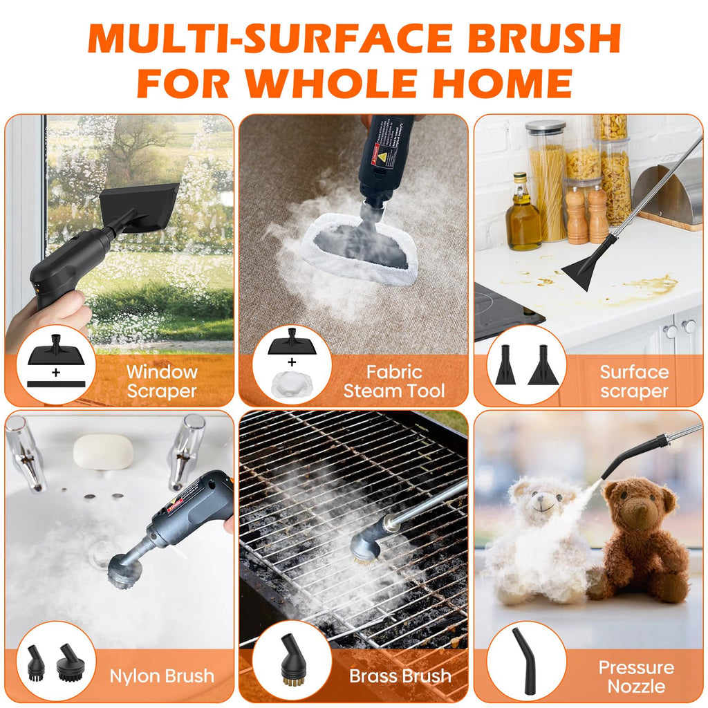 Portable Handheld Steam Cleaner with 16 Accessories Z74515